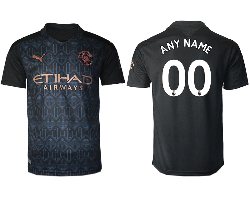 Men 2020-2021 club Manchester City away aaa version customized black Soccer Jerseys